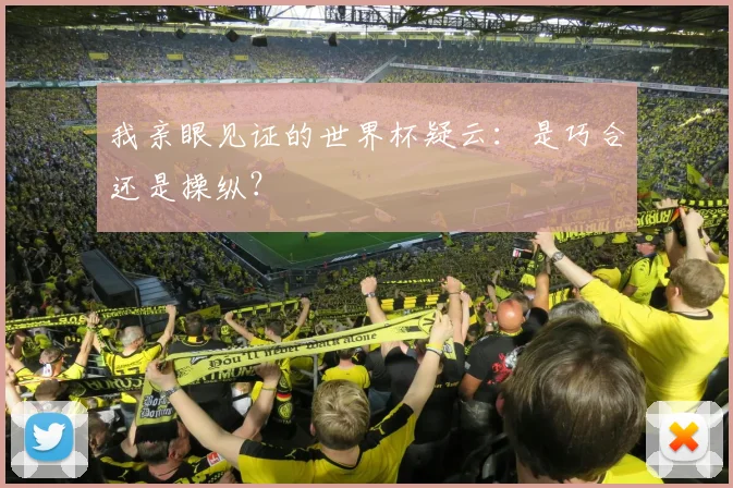 我亲眼见证的世界杯疑云:是巧合还是操纵?