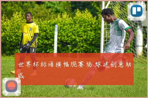 世界杯标语横幅现赛场 球迷创意助威